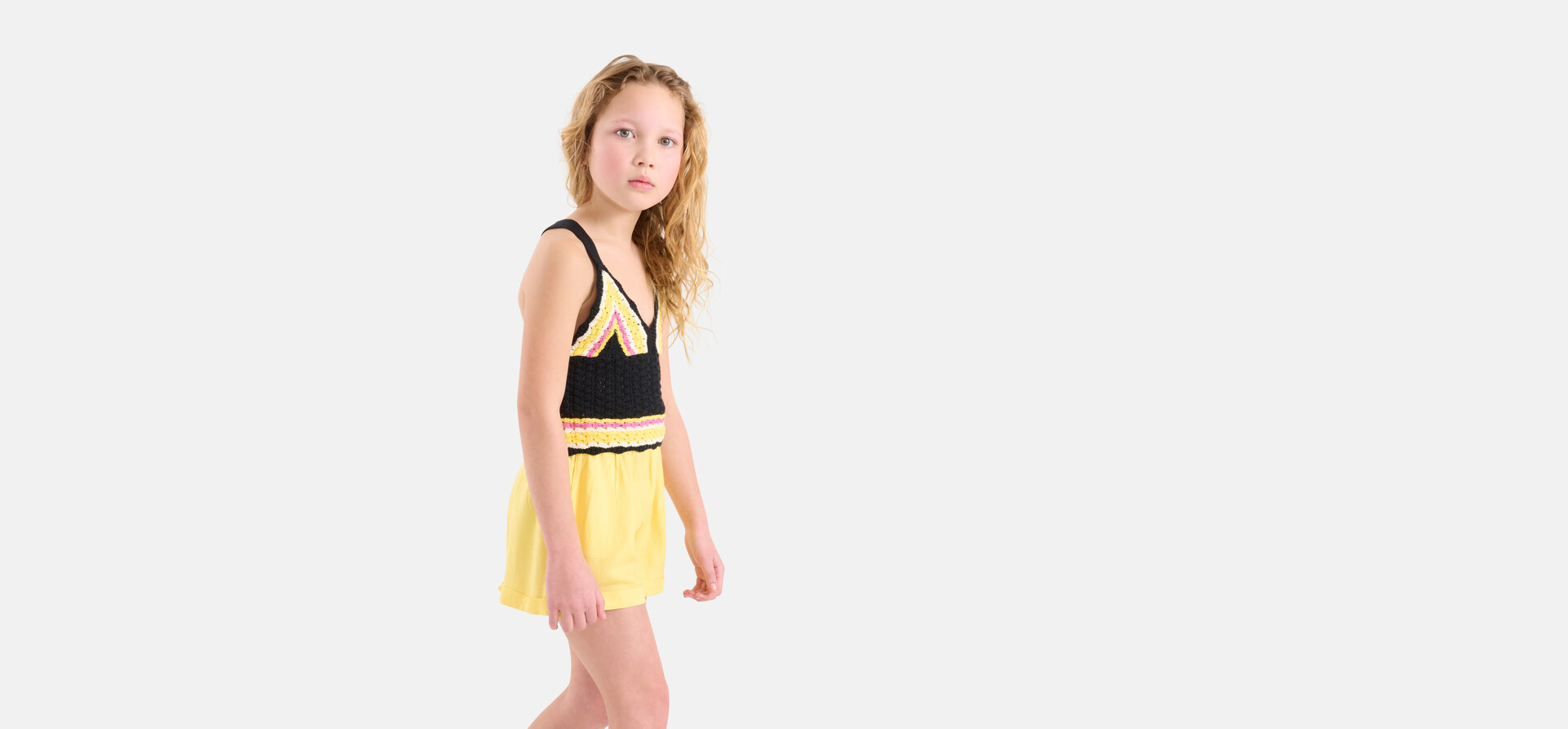 Jacquard Short Geel SHOEBY GIRLS