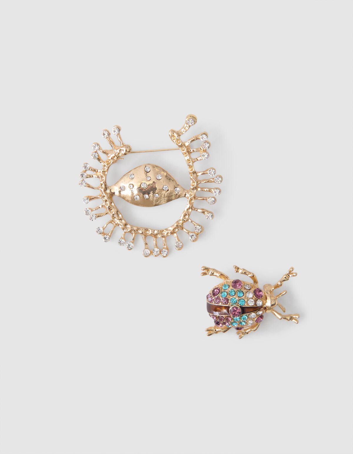 Strass Broche Set Goud By Fred SHOEBY ACCESSOIRES