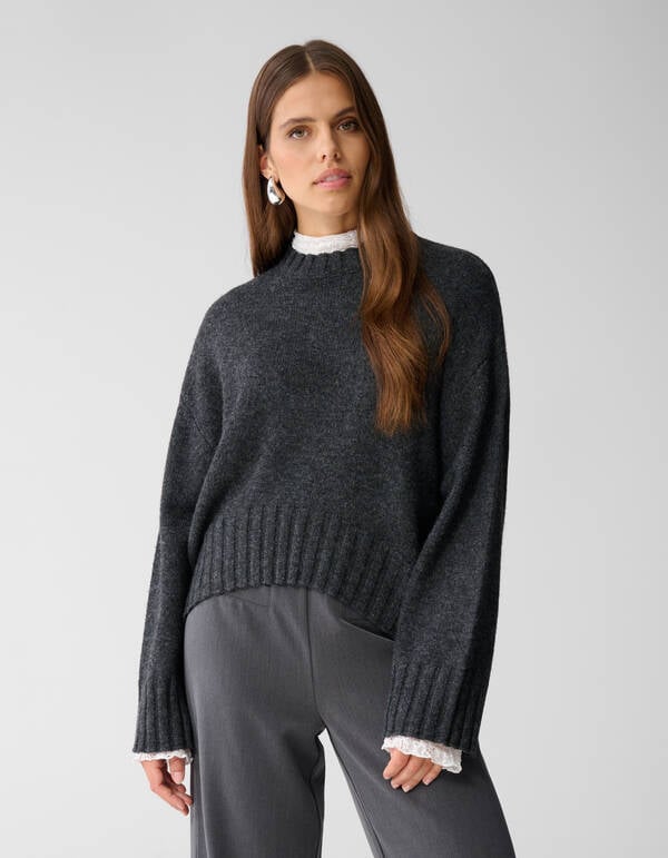 Oversized Gebreide Trui Donkergrijs By Mieke SHOEBY WOMEN