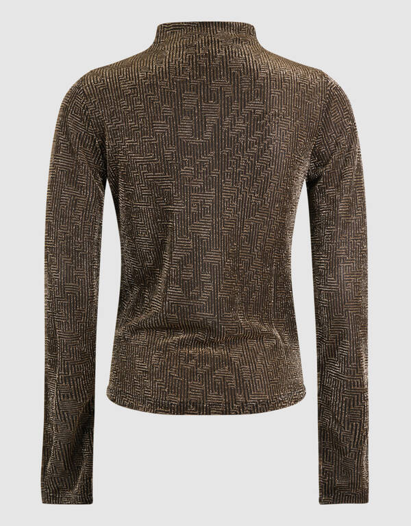 Glitter Cut Out Top Goud SHOEBY WOMEN