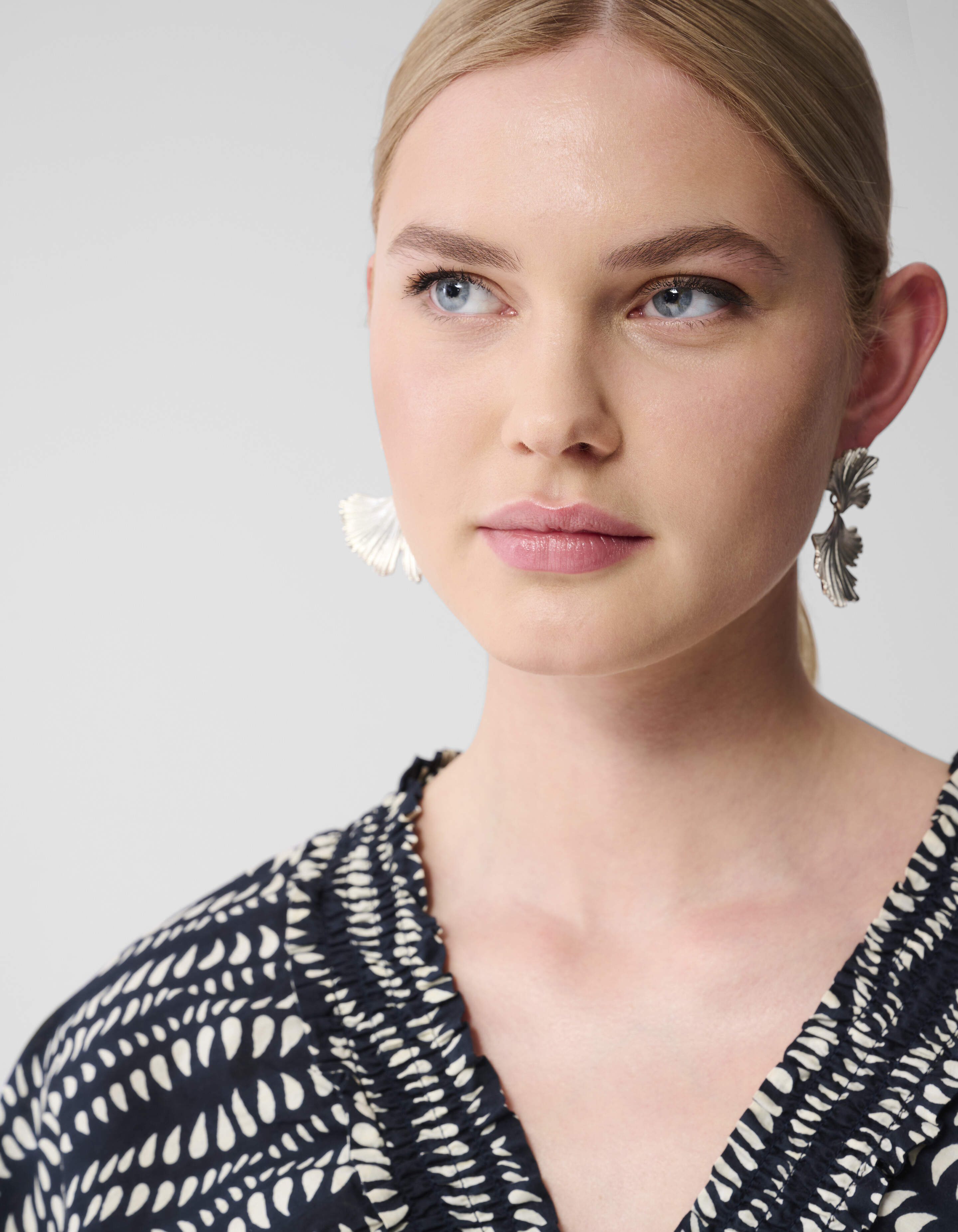 Printed Mini Jurk Zwart/Wit SHOEBY WOMEN