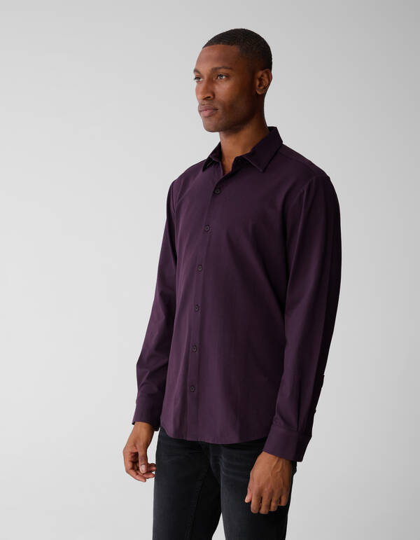 Jersey Overhemd Donkerrood SHOEBY MEN