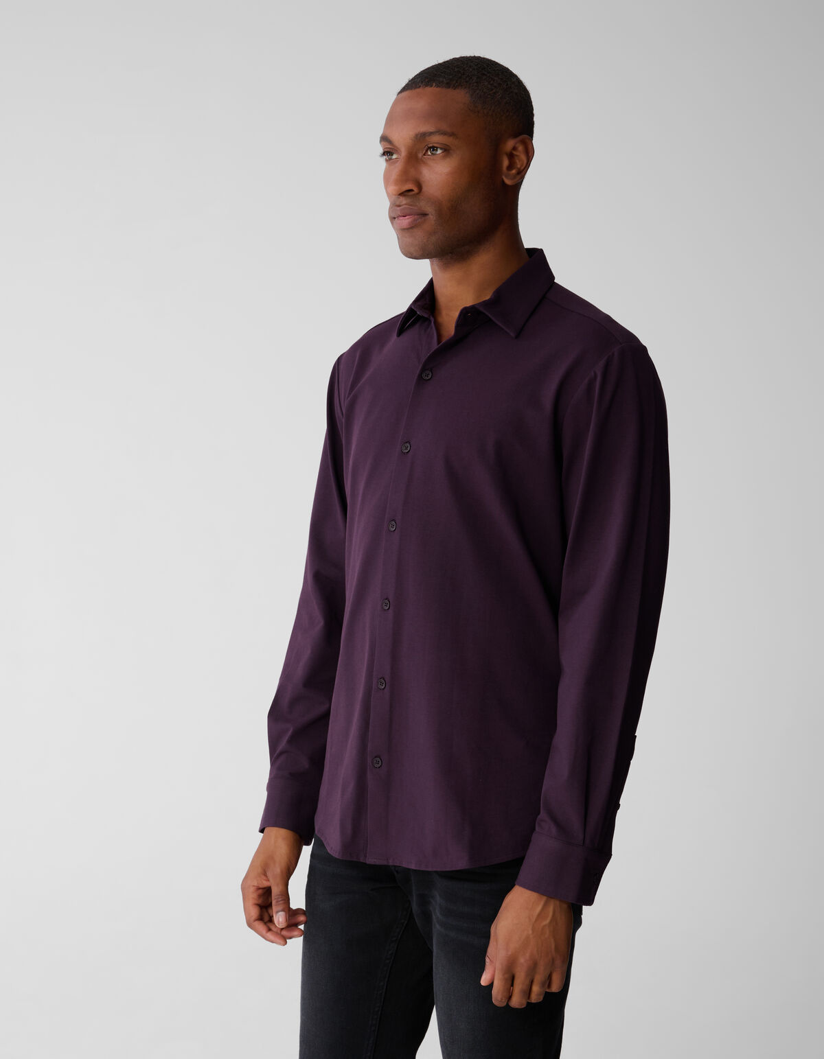 Jersey Overhemd Donkerrood SHOEBY MEN