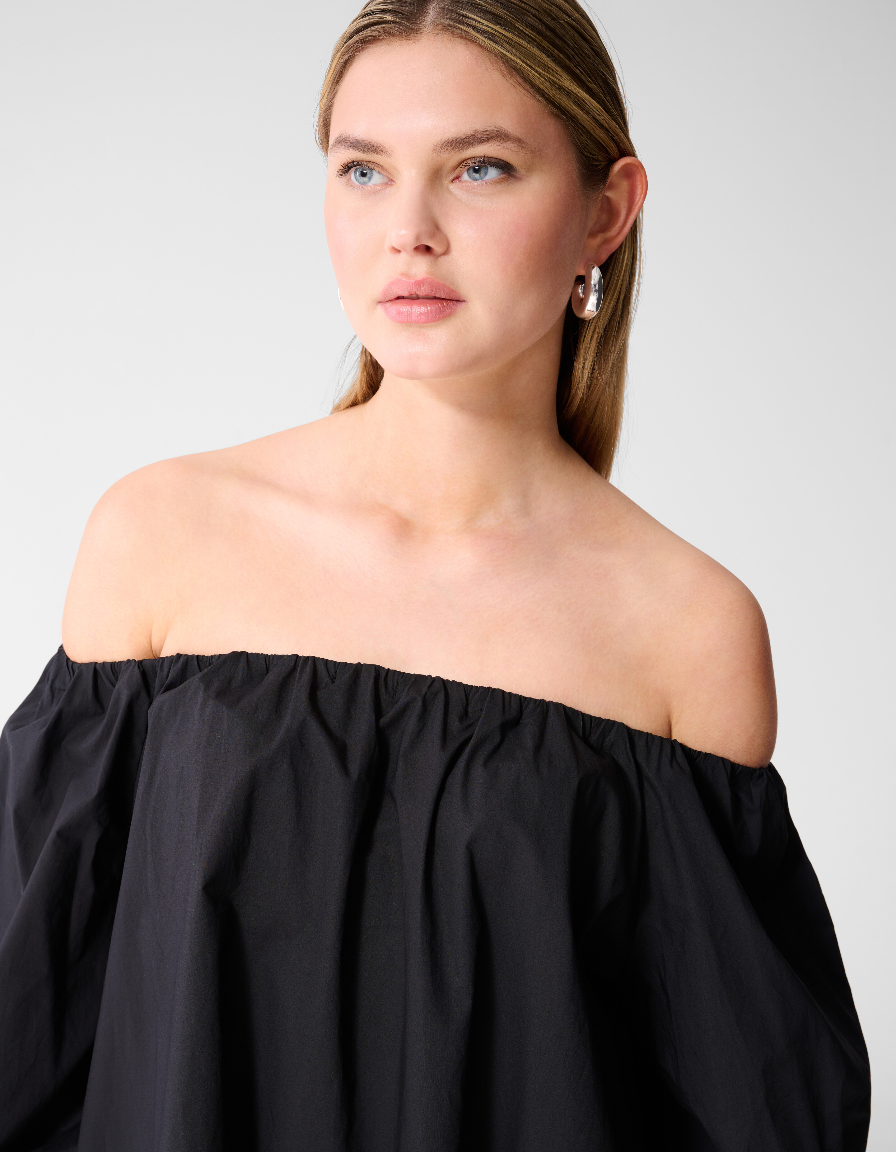 Off Shoulder Mini Jurk Zwart SHOEBY WOMEN