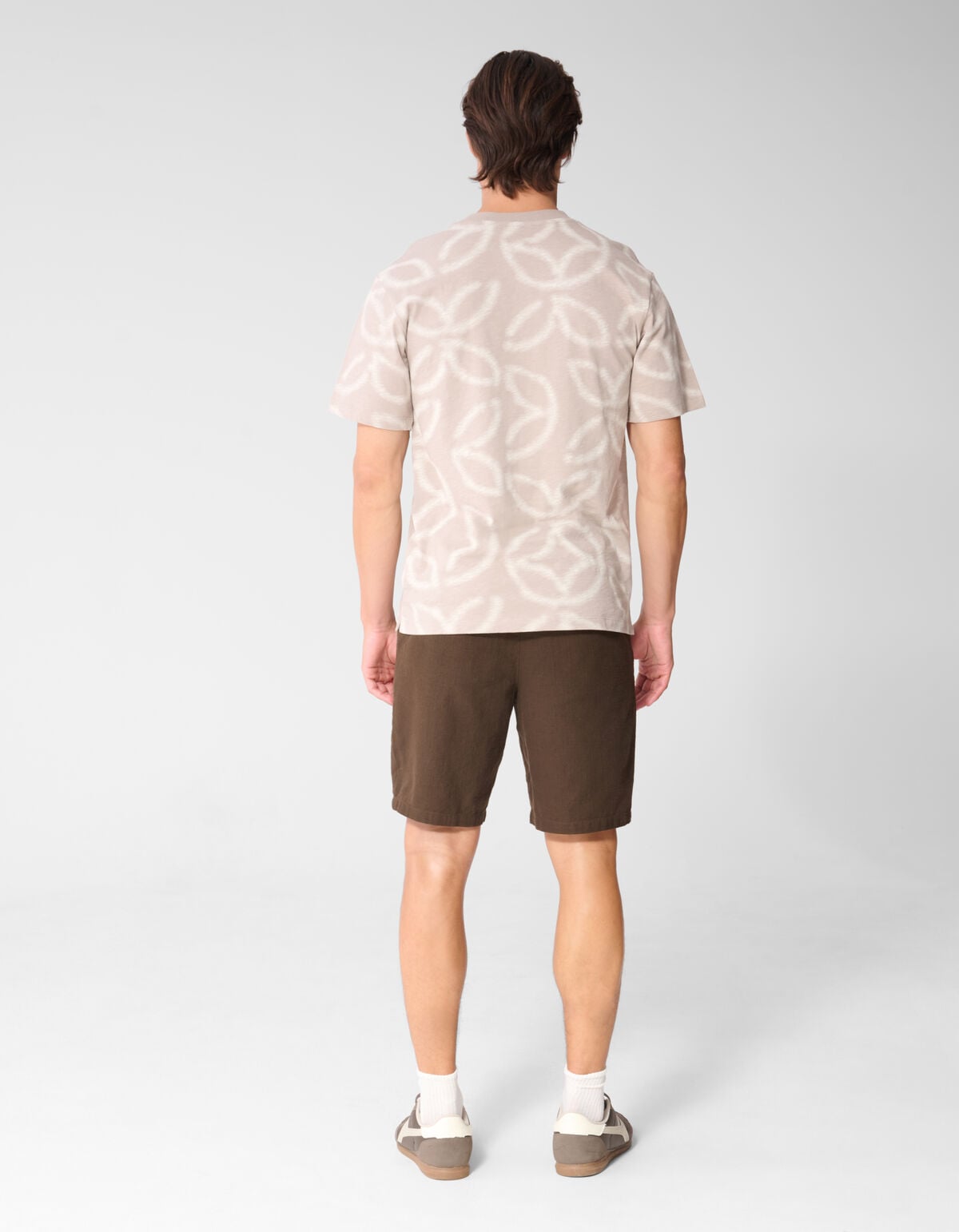 All Over Logo T-shirt Lichtbruin SHOEBY MEN