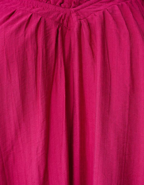 Ruffle Maxi Jurk Roze SHOEBY WOMEN