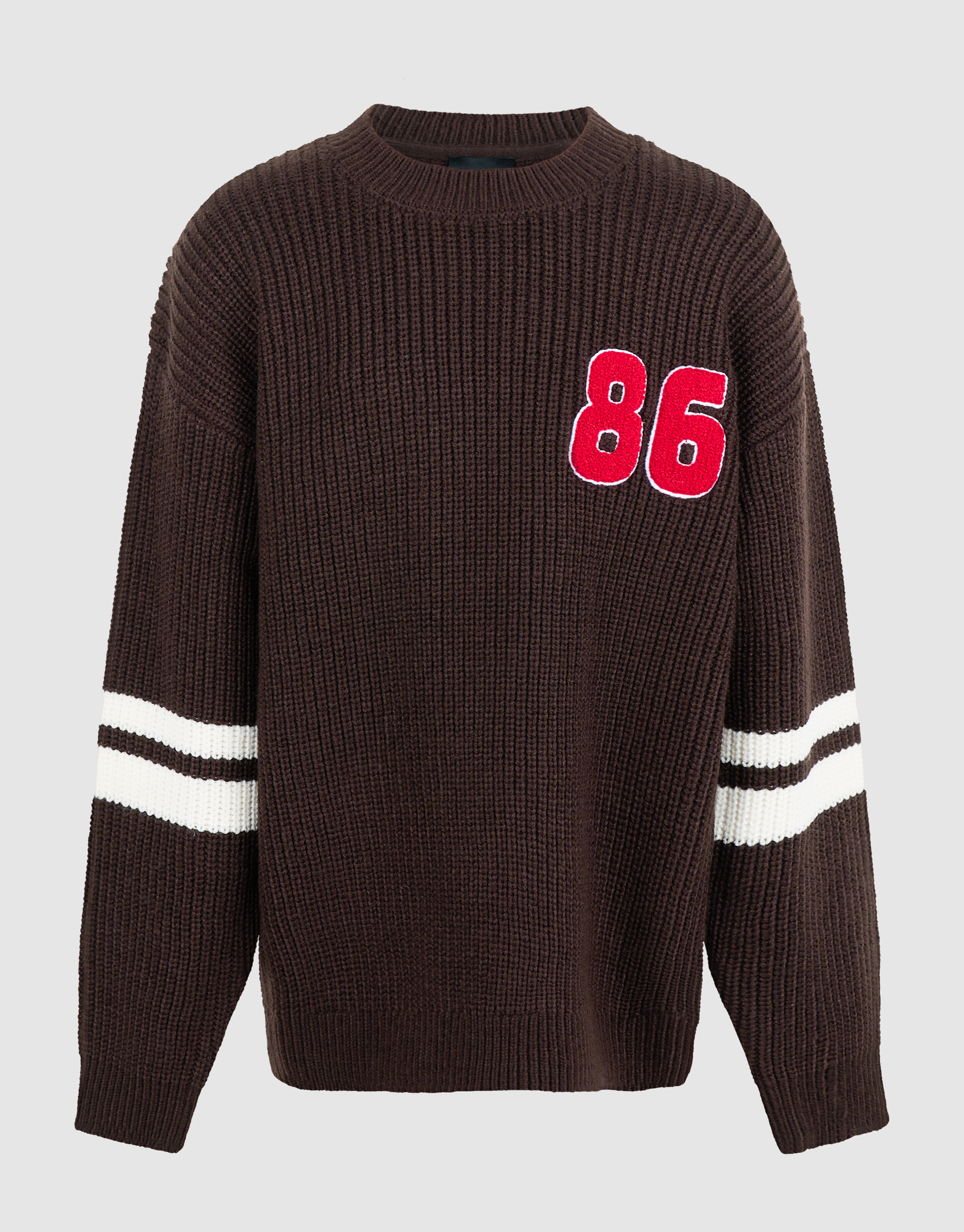 Varsity Gebreide Trui Donkerbruin SHOEBY BOYS