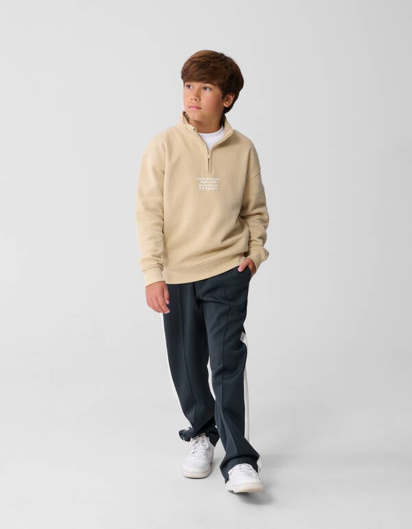Half Zip Sweater Beige SHOEBY BOYS