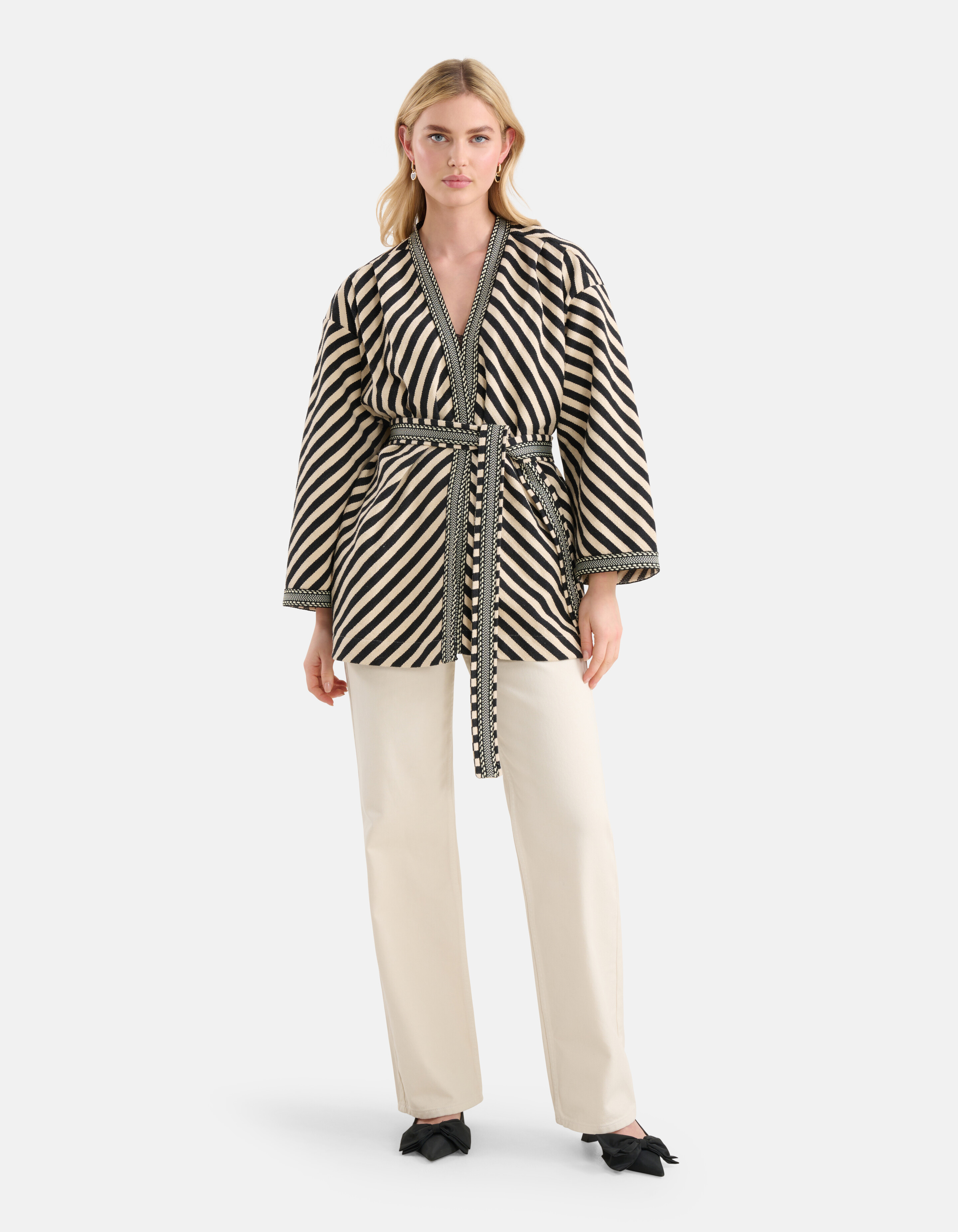 Printed Kimono Zwart SHOEBY WOMEN