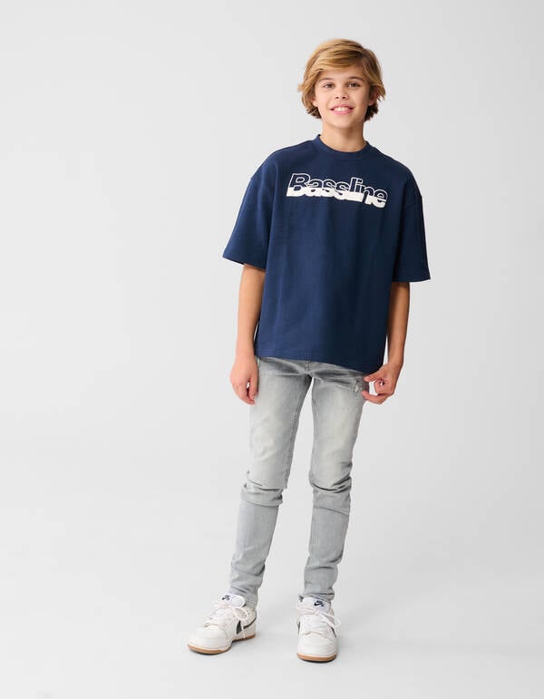 Basseline Artwork T-shirt Donkerblauw SHOEBY BOYS