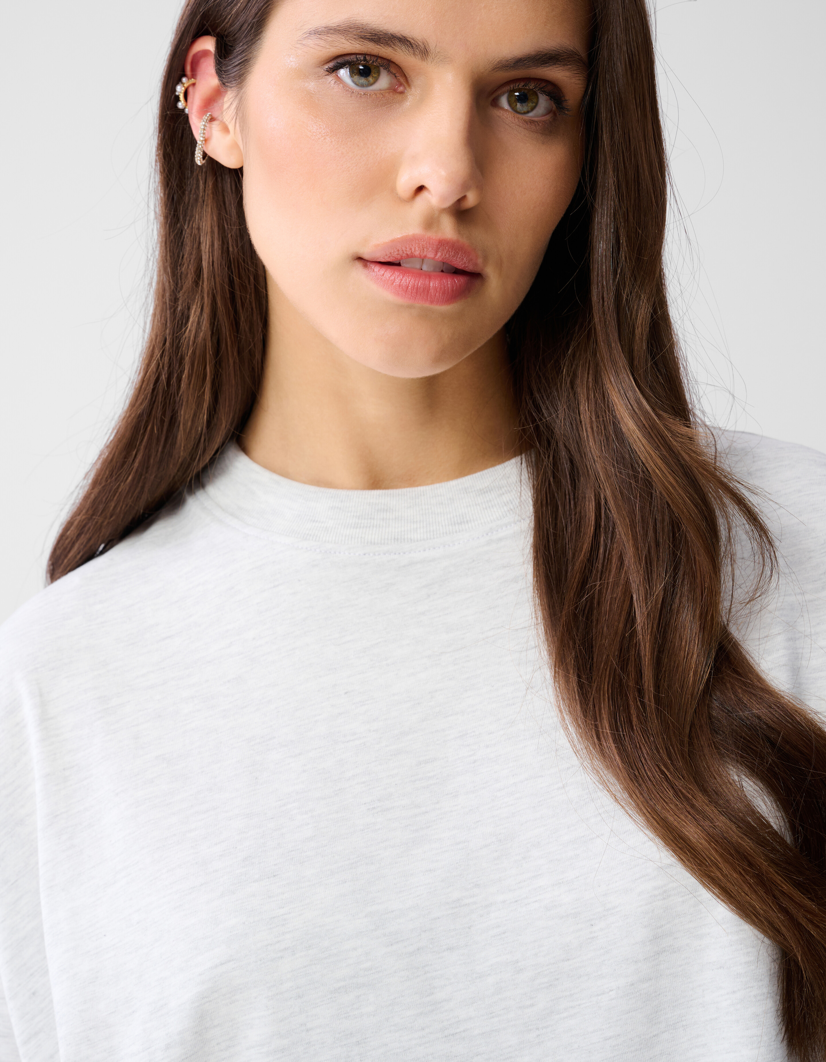 Oversized T-shirt Lichtgrijs By Monica SHOEBY WOMEN