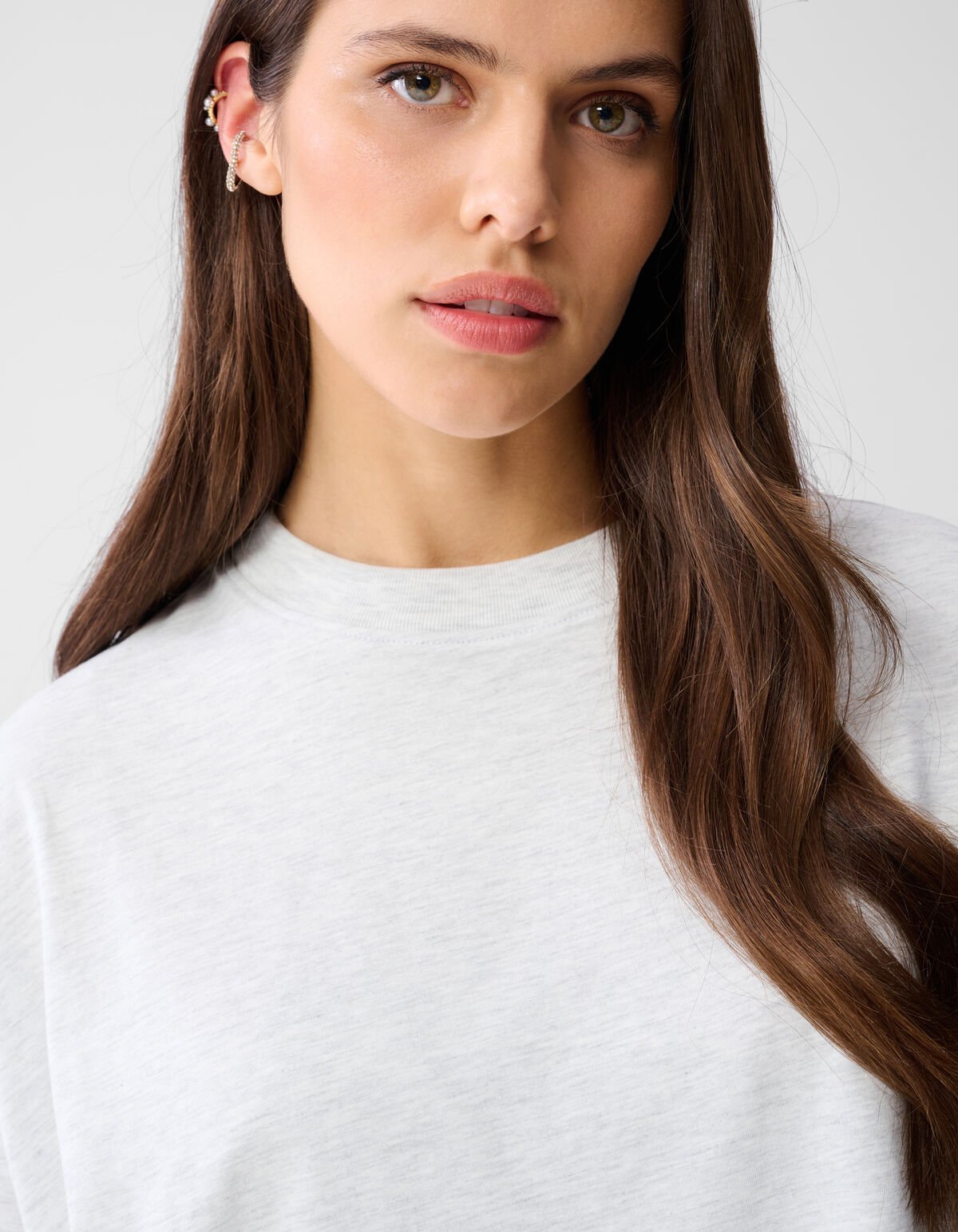 Oversized T-shirt Lichtgrijs By Monica SHOEBY WOMEN