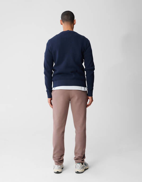 Gebreide Waffle Trui Donkerblauw SHOEBY MEN