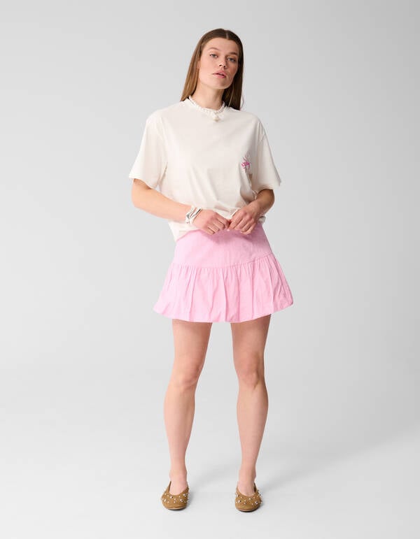Flower Cord Balloon Mini Rok Roze SHOEBY WOMEN