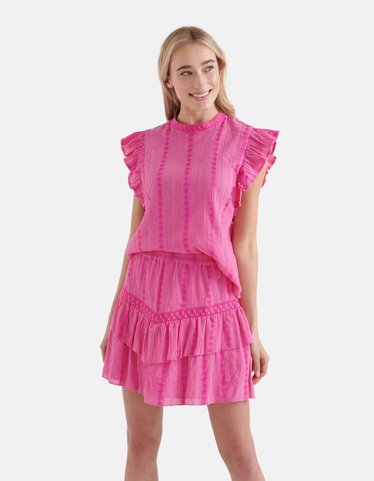 Tape Detail Top Roze SHOEBY WOMEN