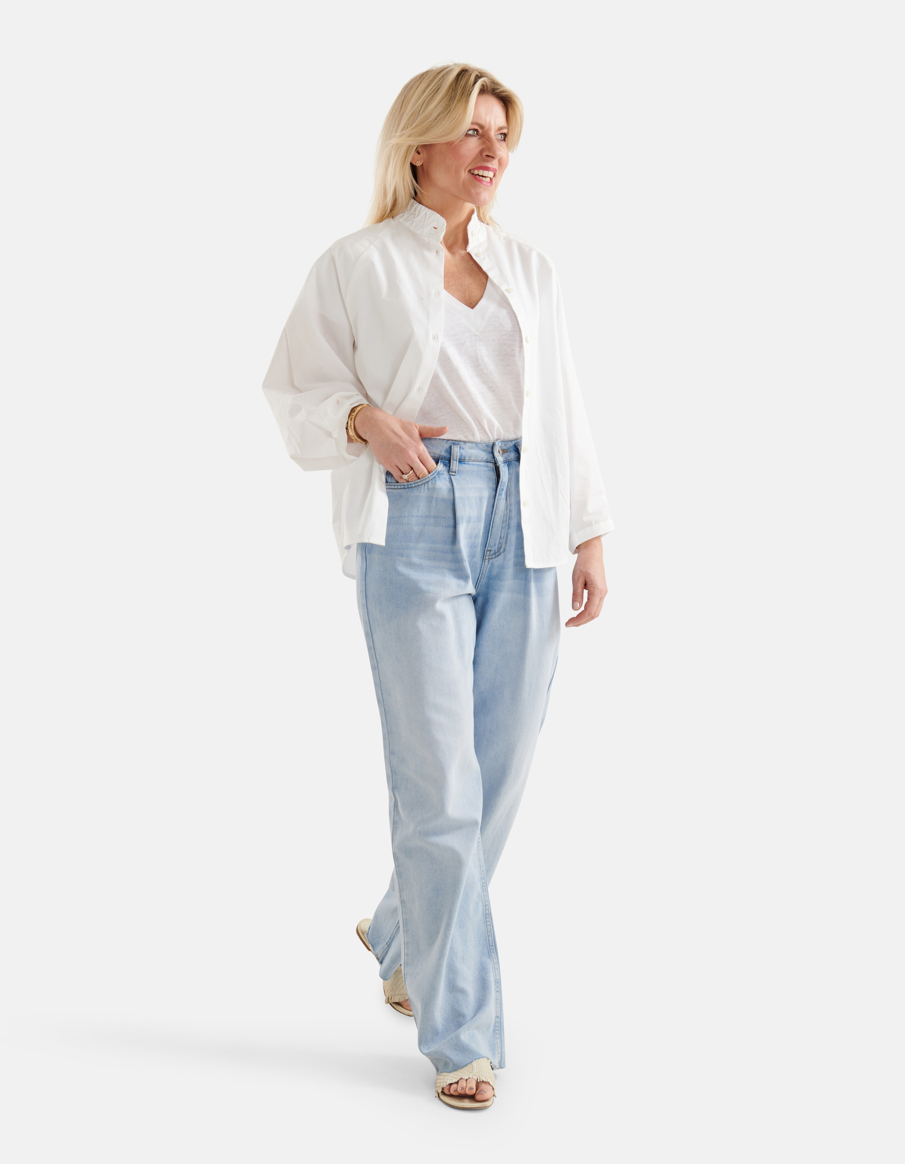 Linnen T-shirt Wit SHOEBY WOMEN