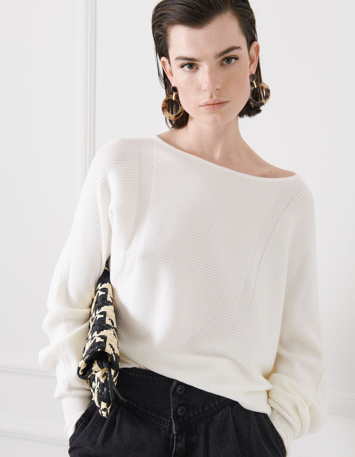 Oversized Trui Gebroken Wit SHOEBY WOMEN