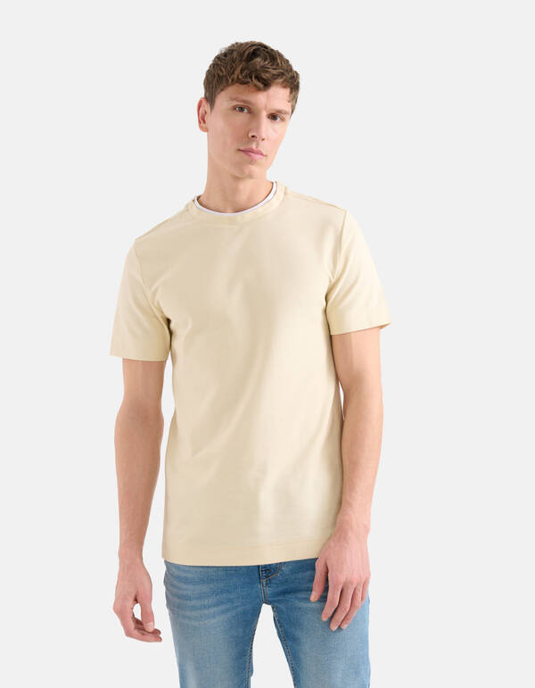 Double Layer T-shirt Beige SHOEBY MEN