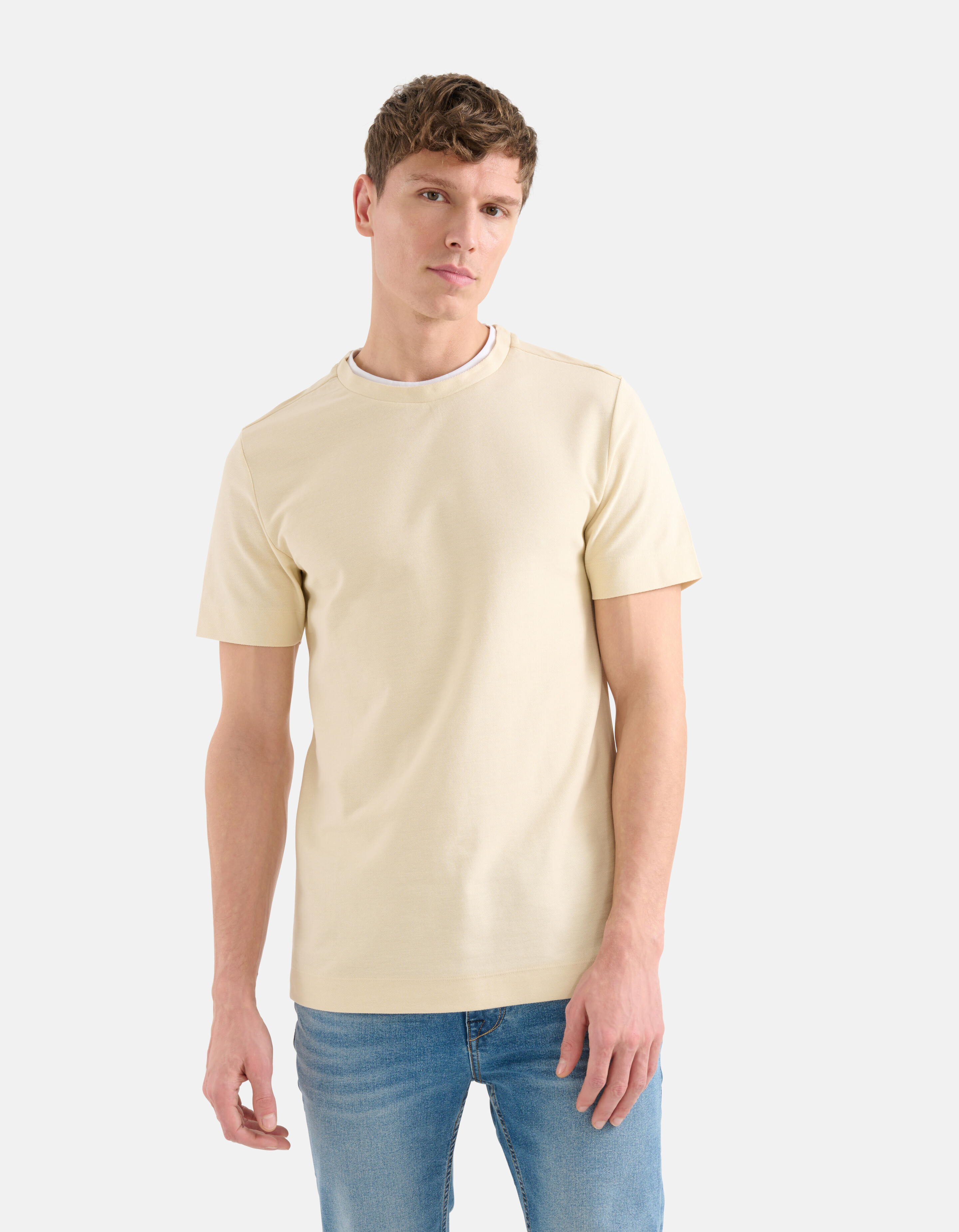 Double Layer T-shirt Beige SHOEBY MEN