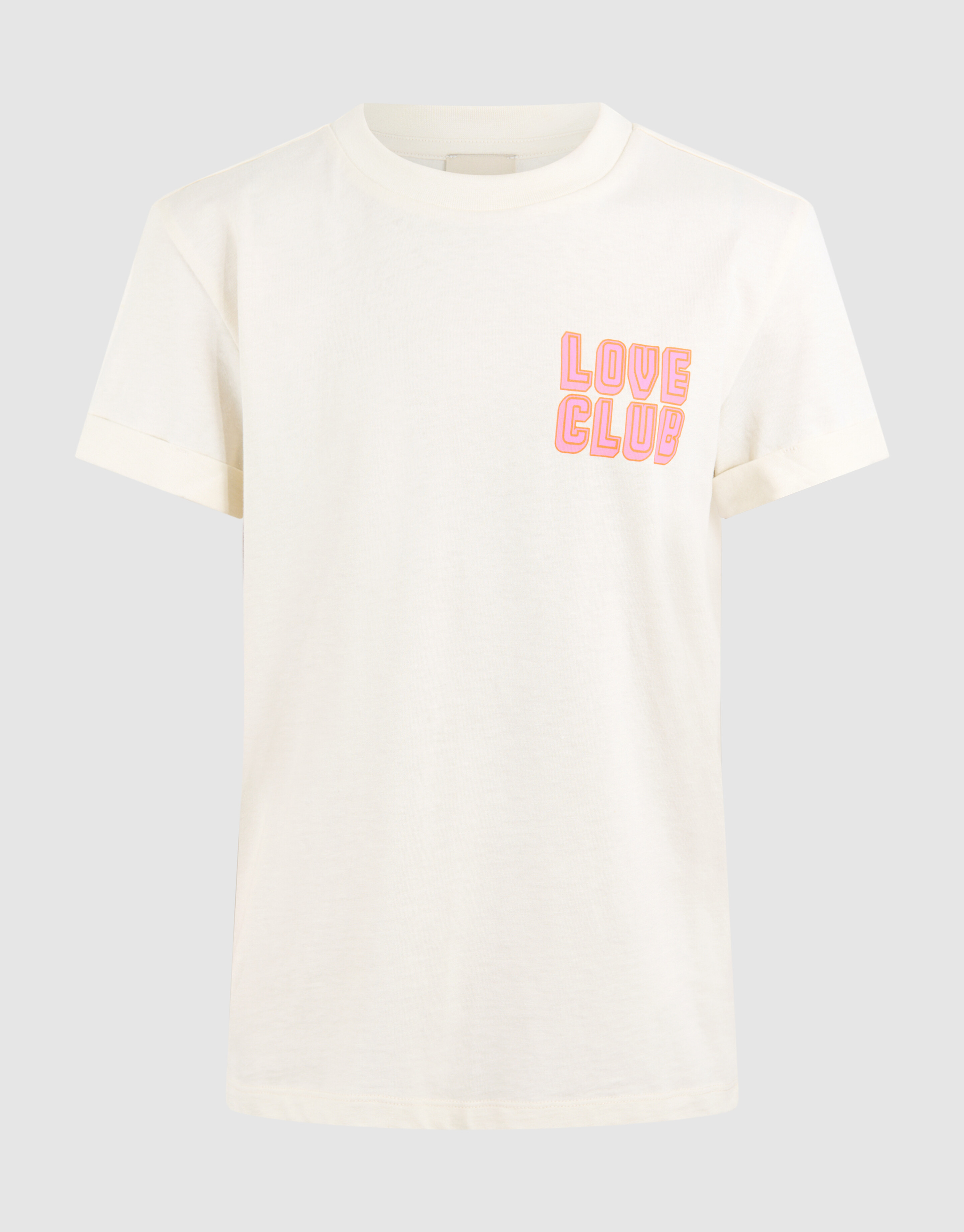Love Club Artwork T-shirt Gebroken Wit SHOEBY GIRLS