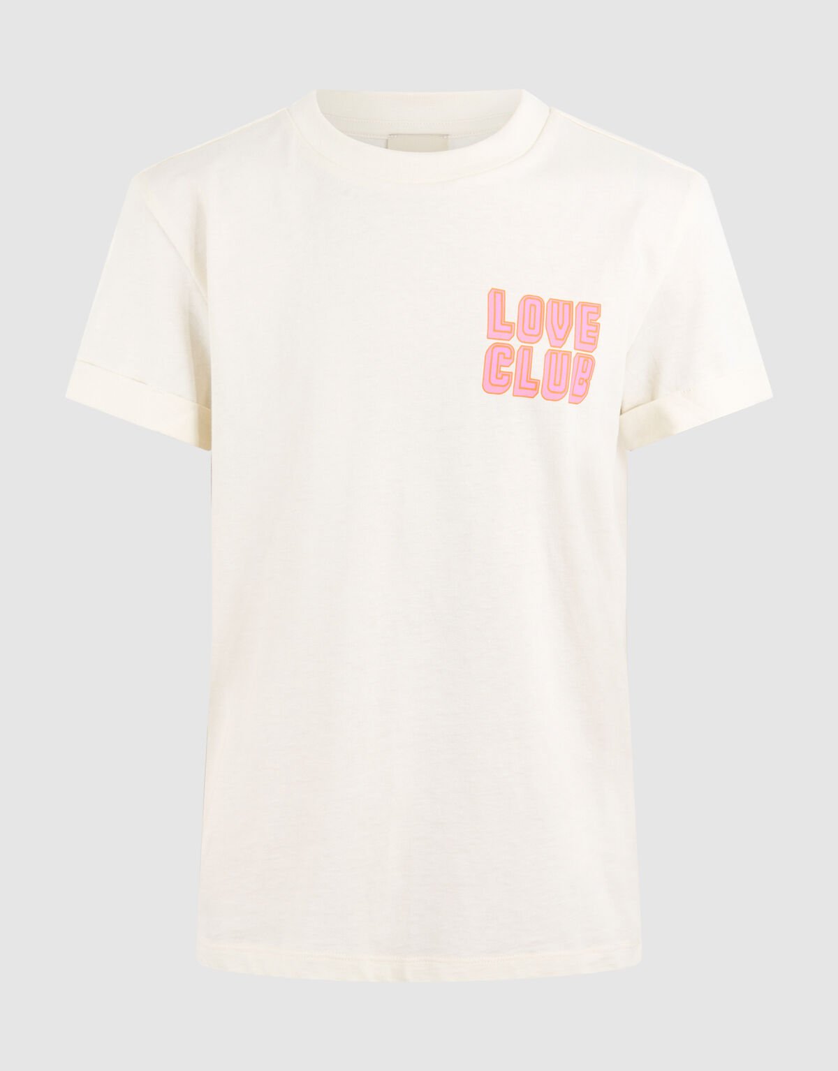 Love Club Artwork T-shirt Gebroken Wit SHOEBY GIRLS