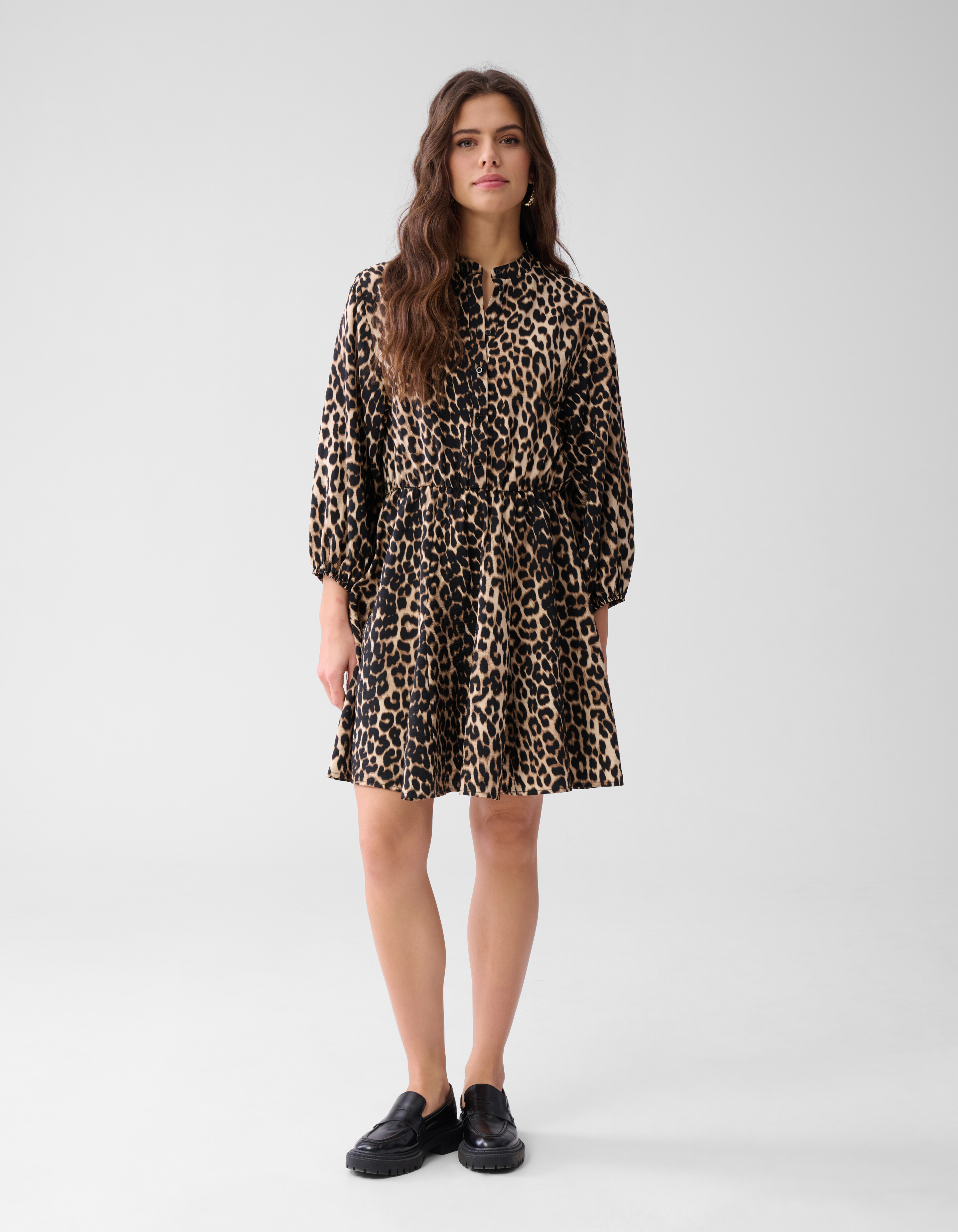 Leopard Mini Jurk Bruin SHOEBY WOMEN