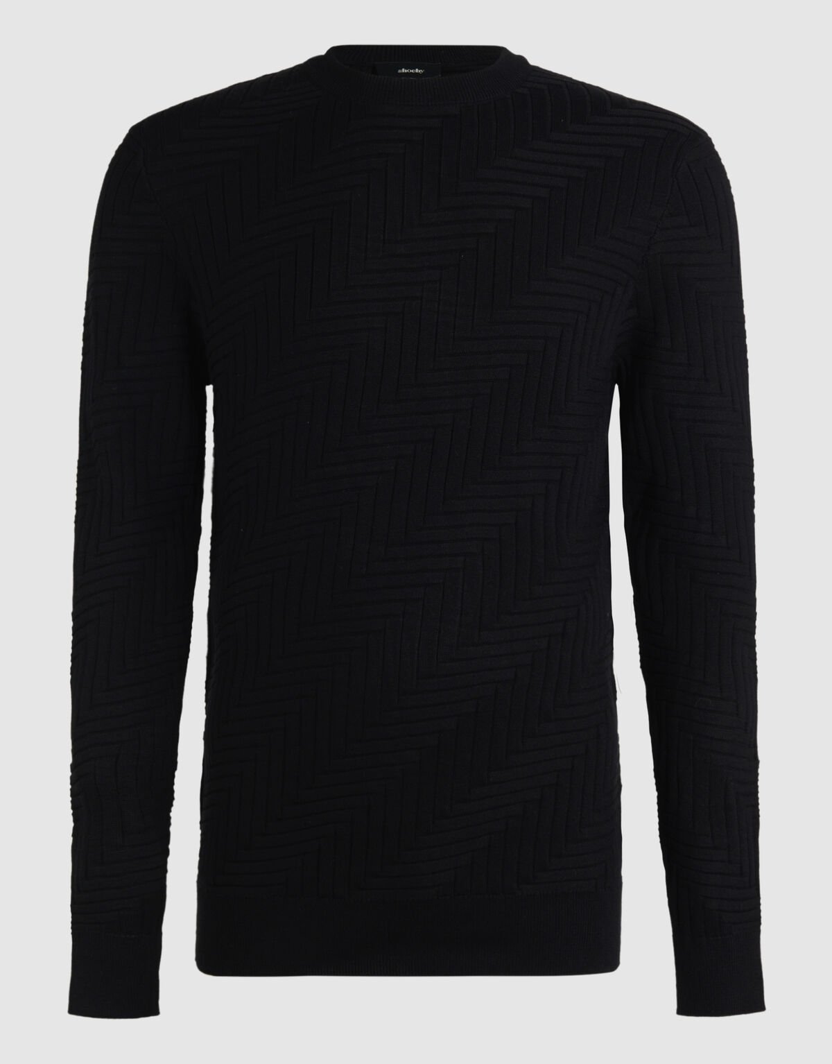 Structuur Knit Sweater Zwart SHOEBY MEN