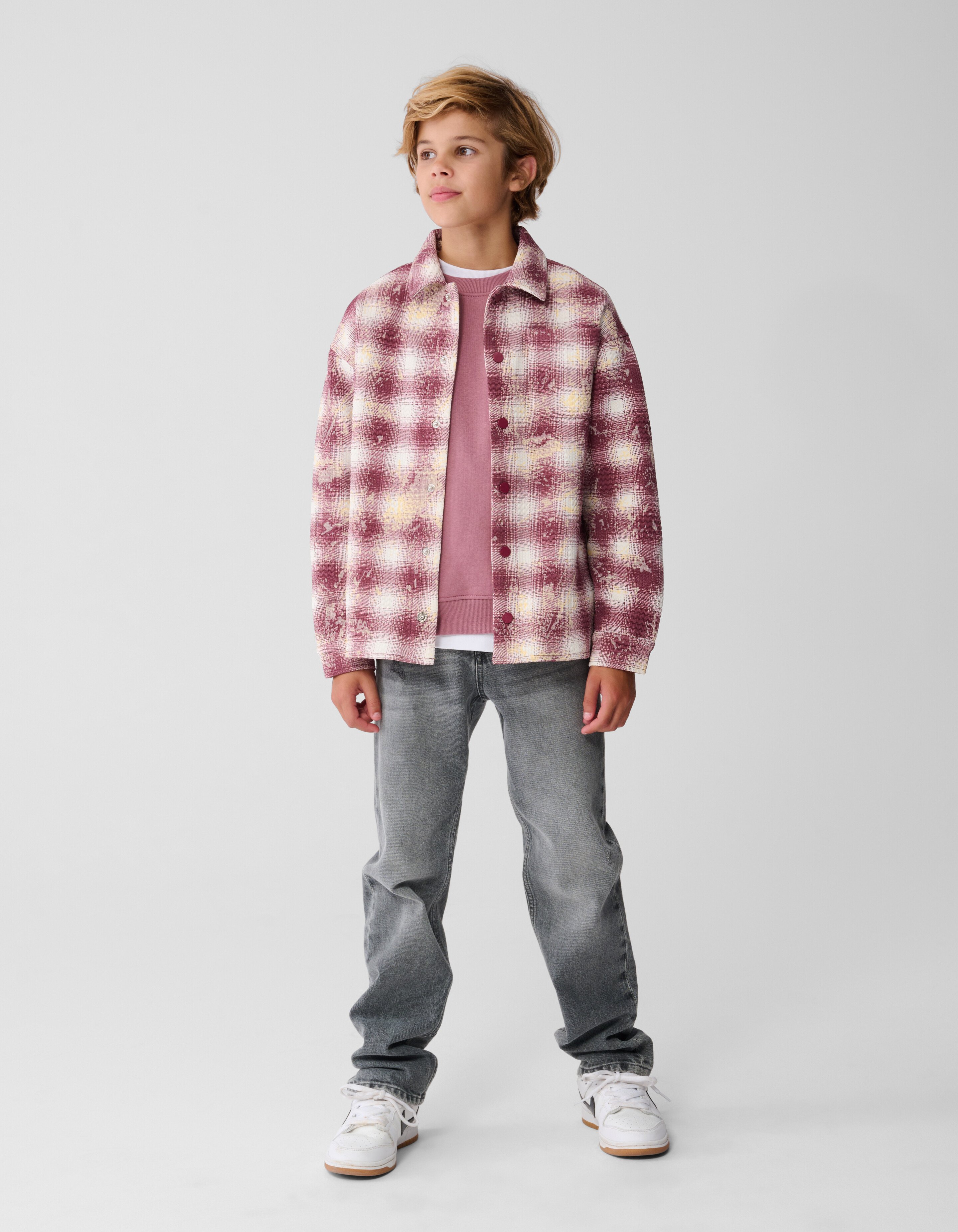 Spetter Ruiten Overshirt Lichtroze SHOEBY BOYS