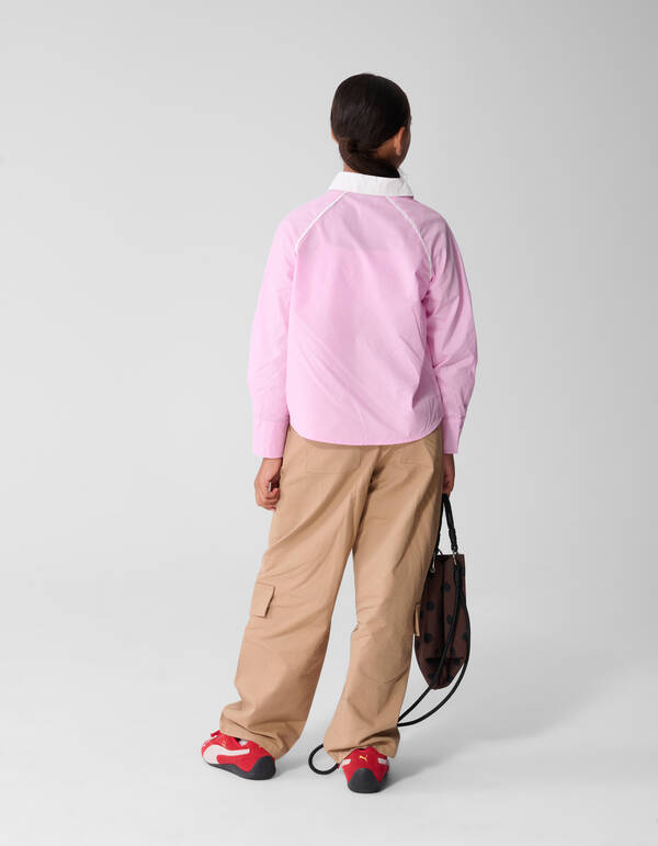 Piping Blouse Lichtroze SHOEBY GIRLS
