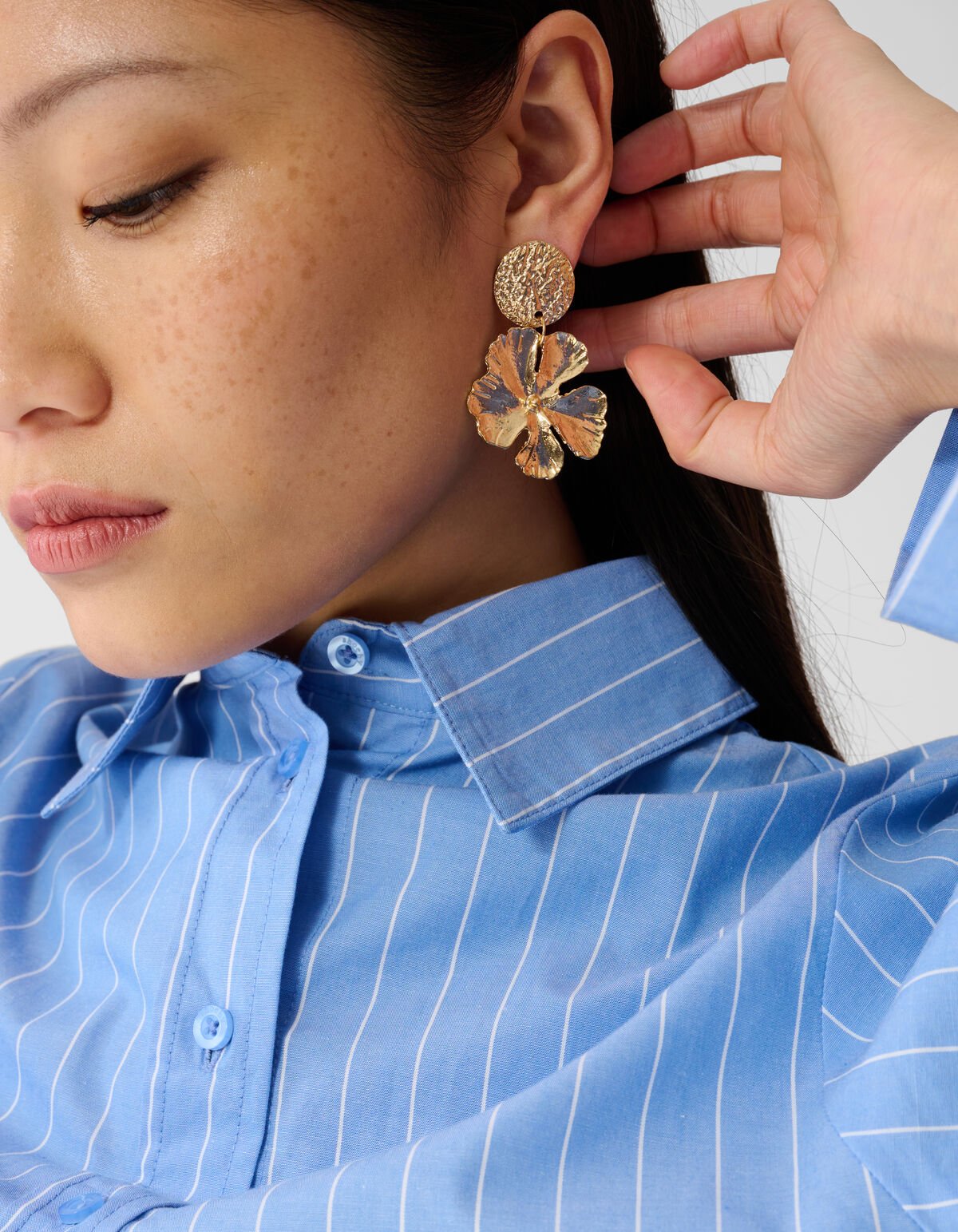 Hammerd Blad Oorbellen Goud SHOEBY ACCESSOIRES