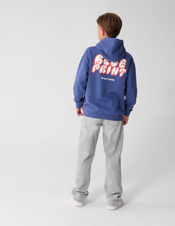 Oversized Fit Hoodie Blauw SHOEBY BOYS