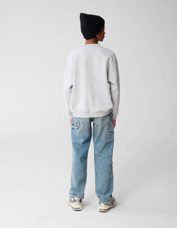 New York Artwork Sweater Lichtgrijs SHOEBY BOYS