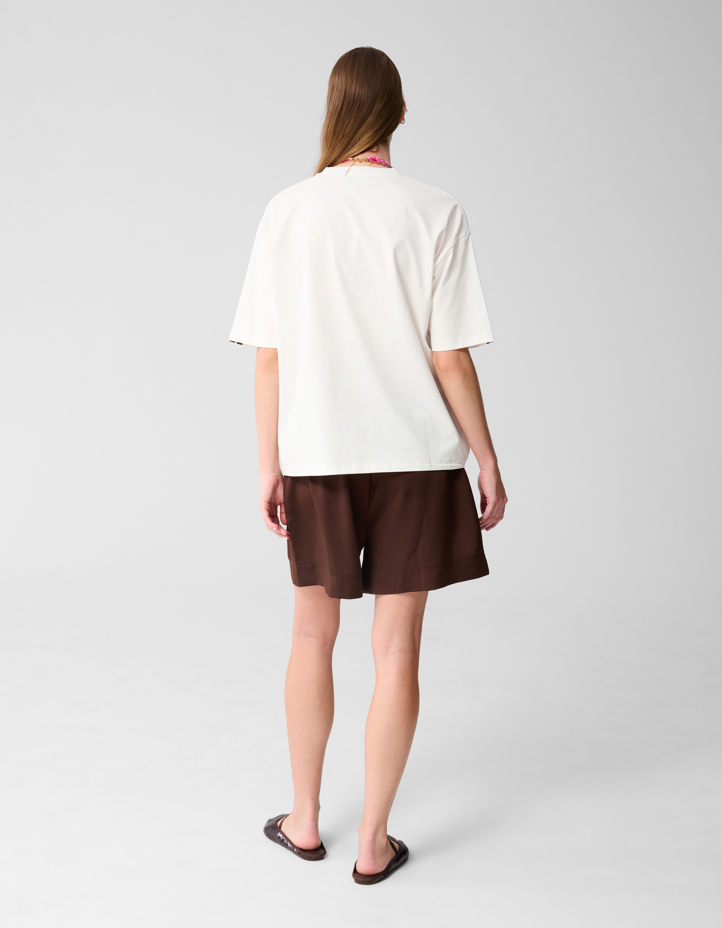 Oversized Varsity T-shirt Wit SHOEBY WOMEN