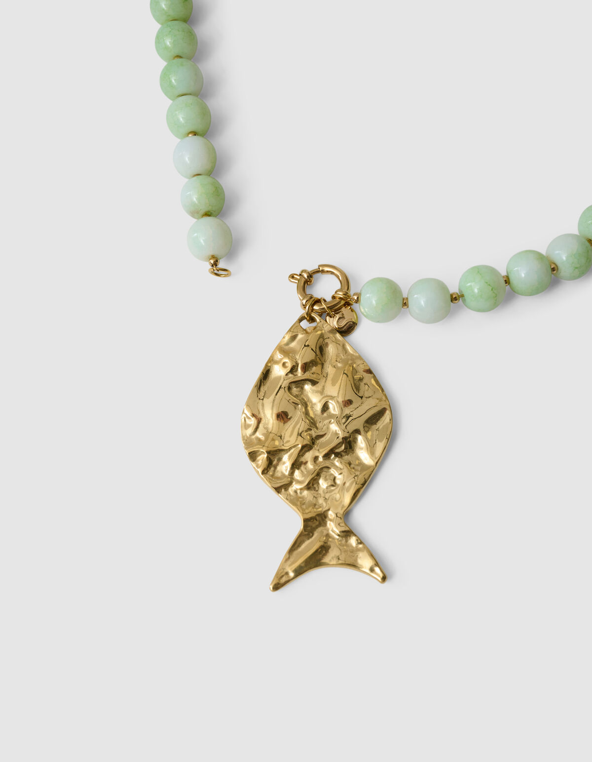 Beaded Fish Ketting Lichtgroen SHOEBY ACCESSOIRES