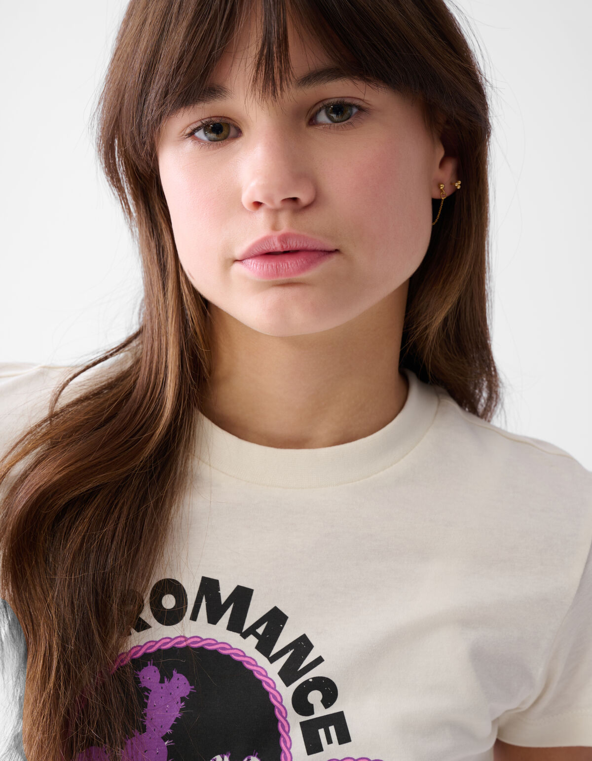Artwork T-shirt Gebroken Wit SHOEBY GIRLS