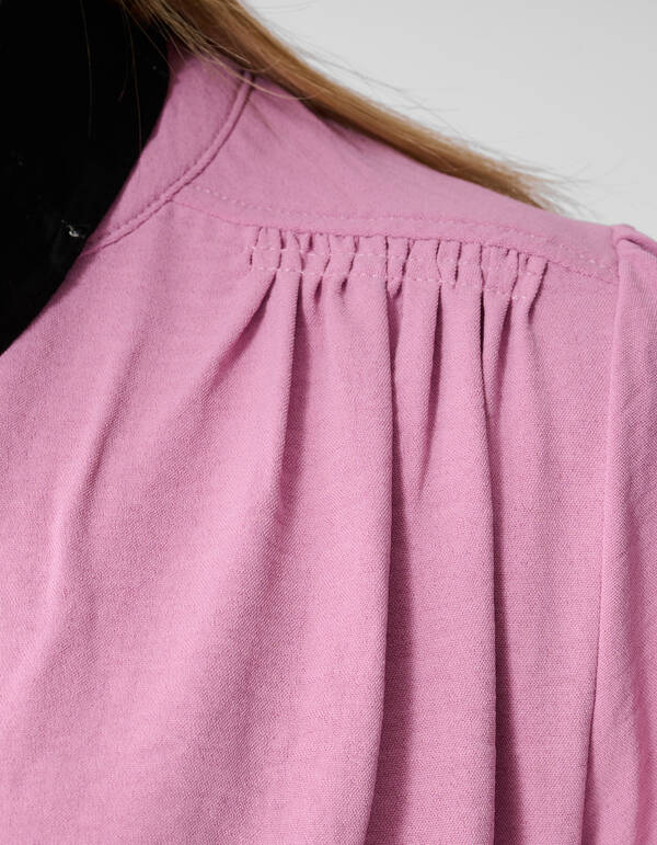 Twist Piping Top Roze SHOEBY WOMEN