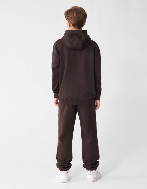 Minimal Hoodie Donkerbruin SHOEBY BOYS