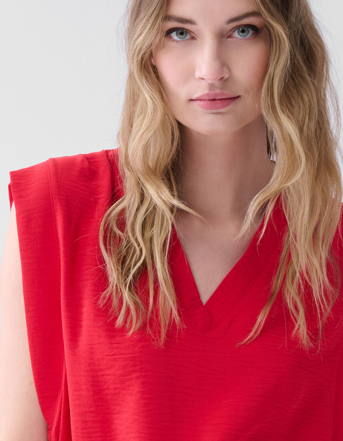 V-hals Top Rood SHOEBY WOMEN