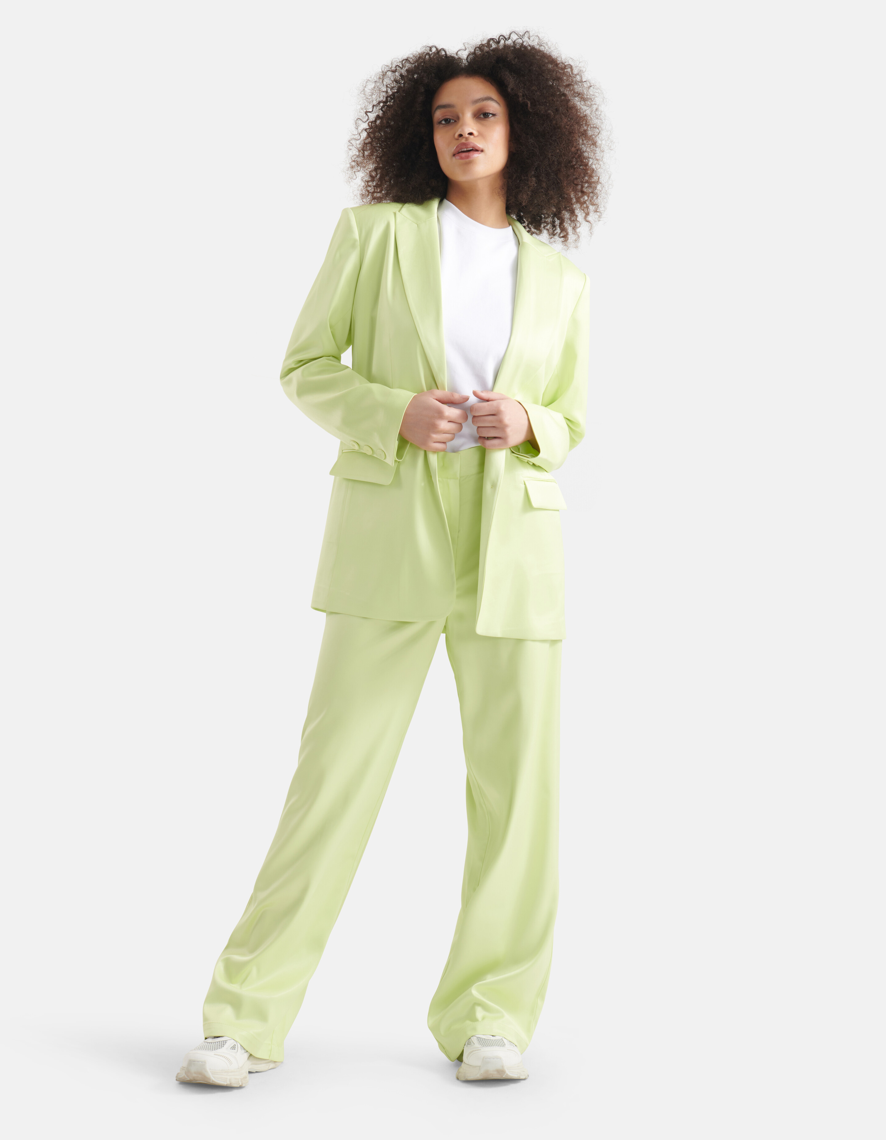Satijnen Blazer Limoengroen SHOEBY WOMEN