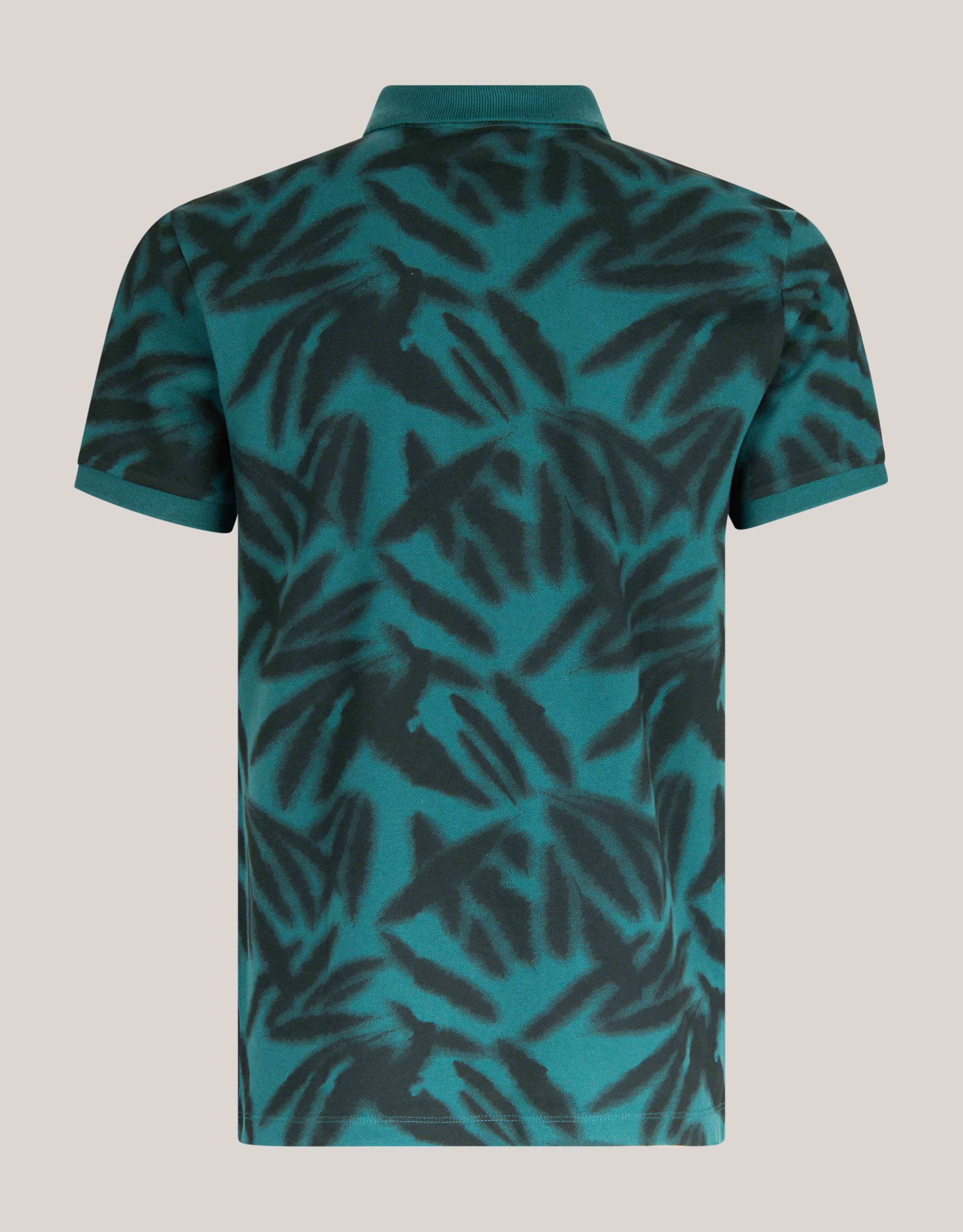 Leaf Print Polo Turquoise SHOEBY MEN