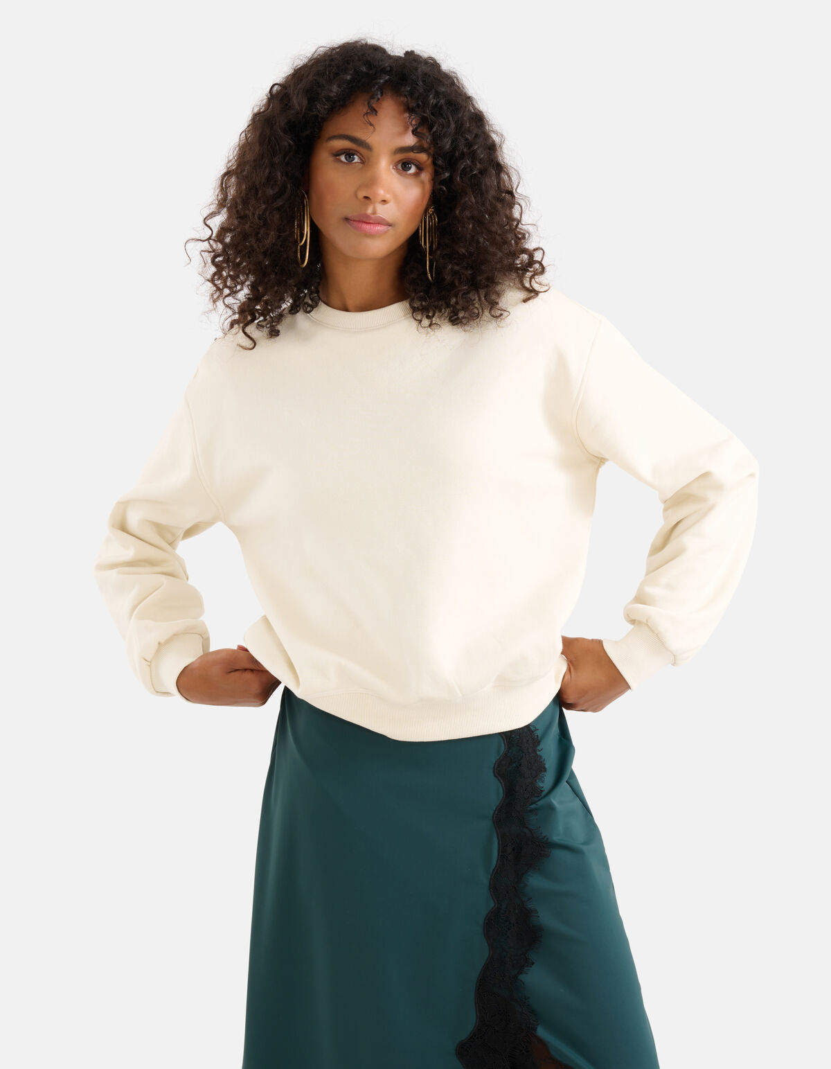 Artwork Sweater Gebroken Wit SHOEBY WOMEN