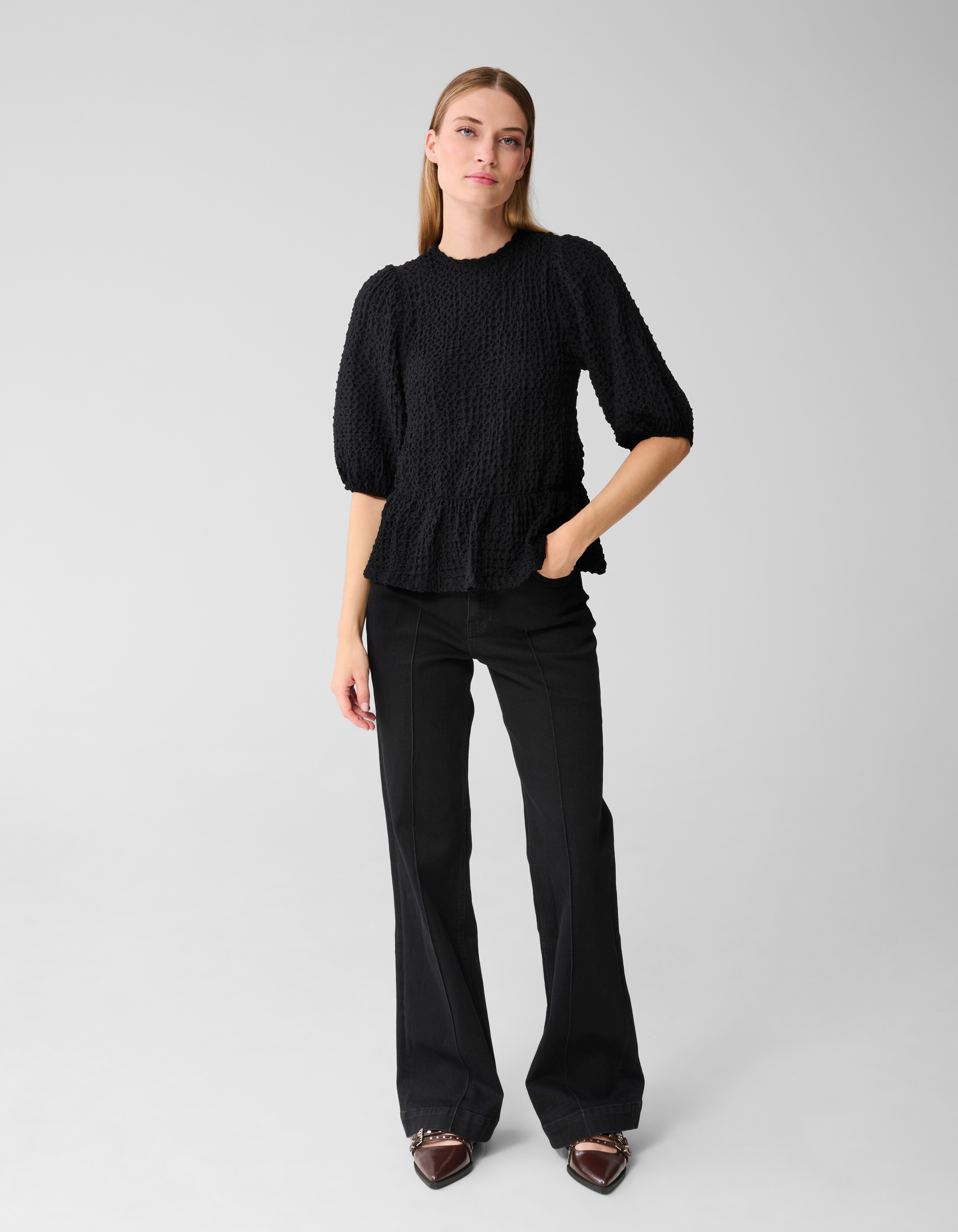Flared Fit Jeans Zwart SHOEBY WOMEN