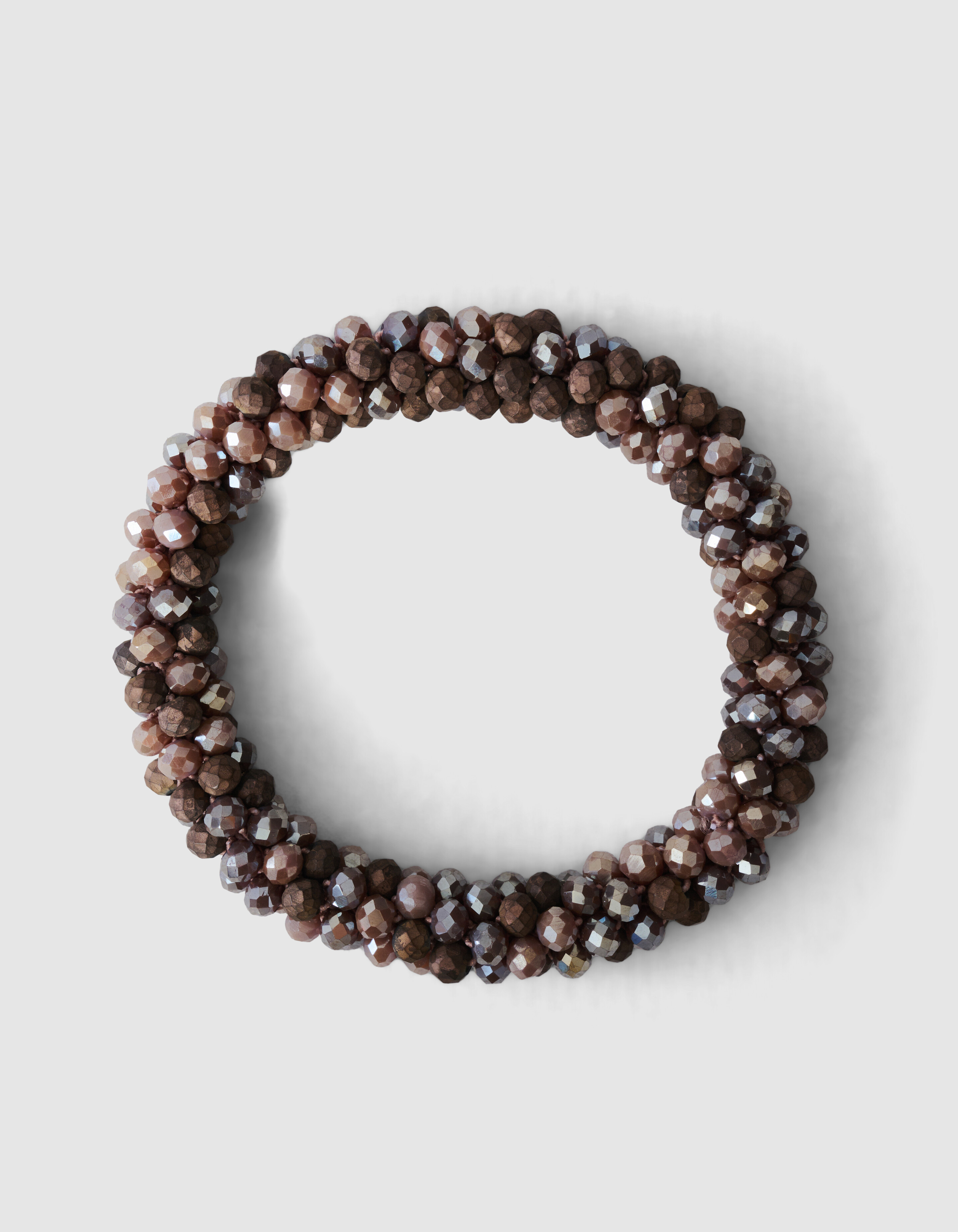 Beaded Elastieken Armband Beige SHOEBY ACCESSOIRES