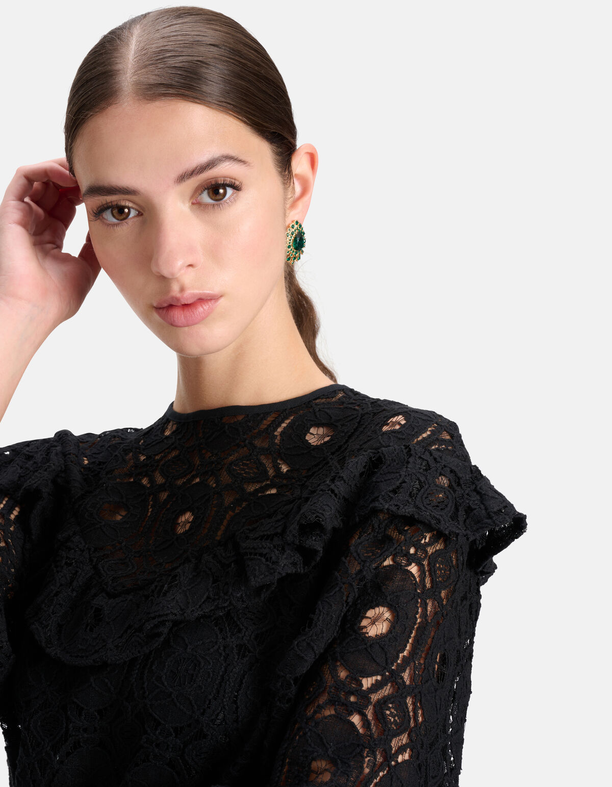Kanten Top Zwart SHOEBY WOMEN