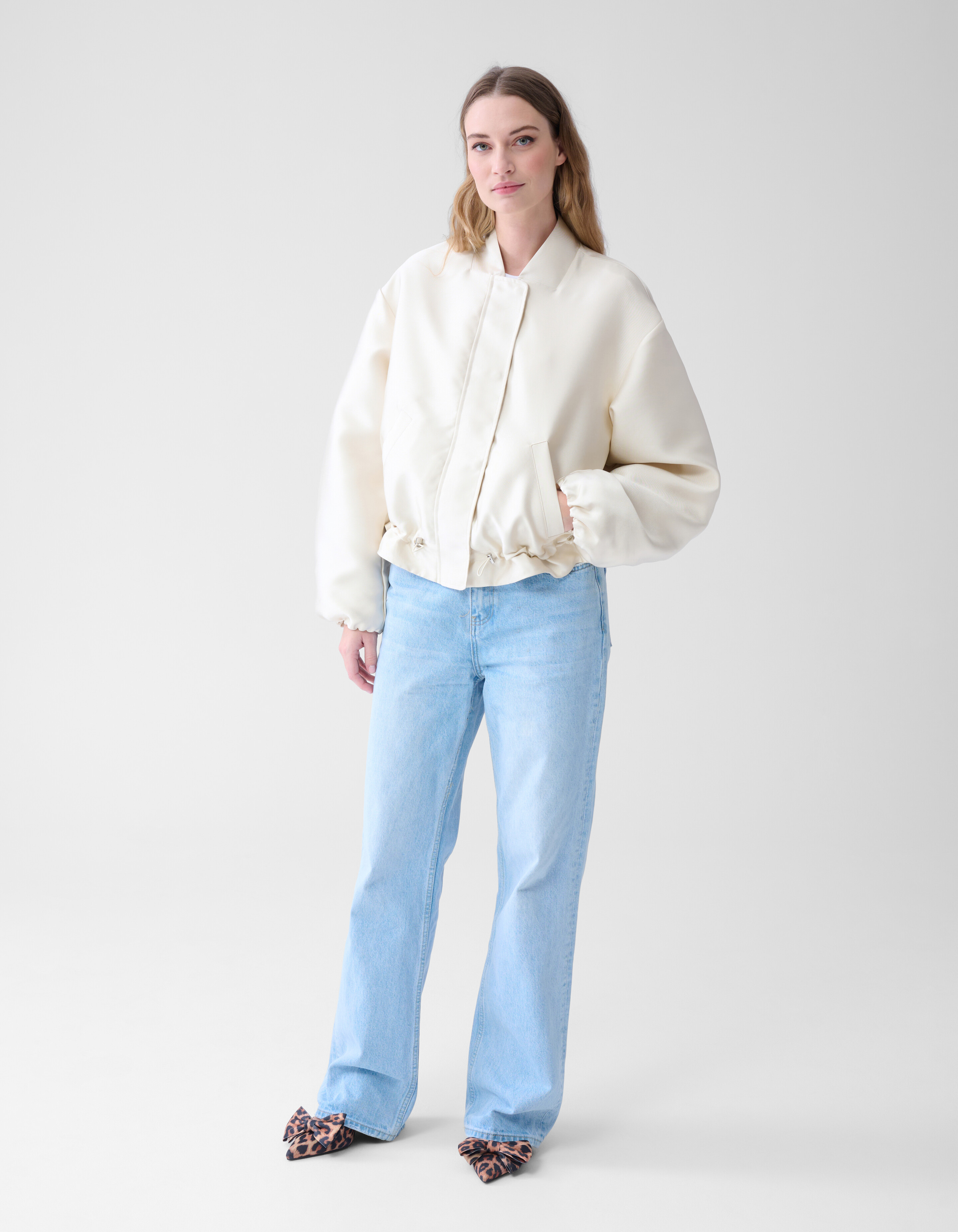 Satijnen Bomber Gebroken Wit SHOEBY WOMEN