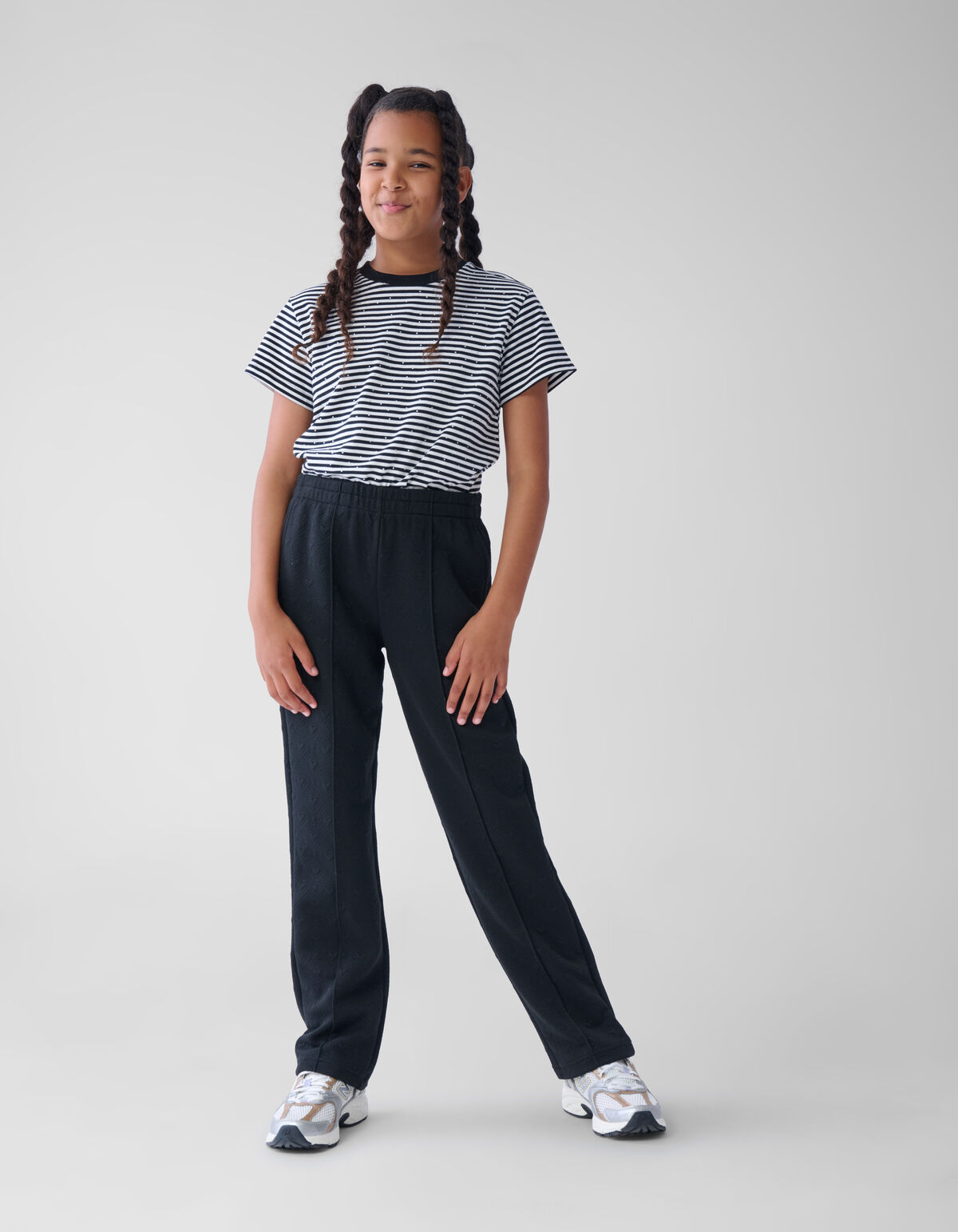 Heart Jacquard Broek Zwart SHOEBY GIRLS