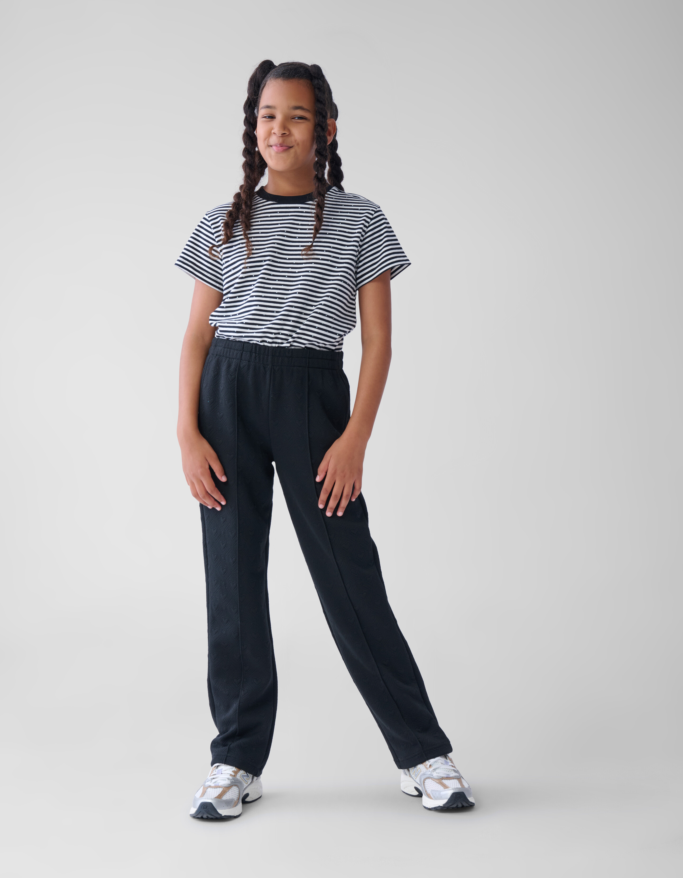 Heart Jacquard Broek Zwart SHOEBY GIRLS