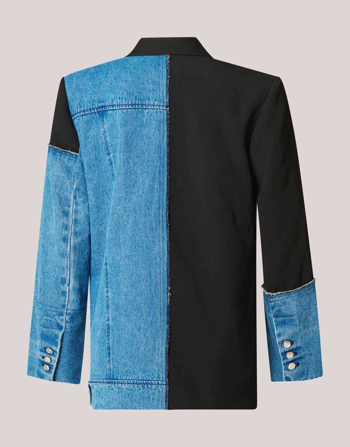 Two Tone Denim blazer Zwart/blauw SHOEBY WOMEN