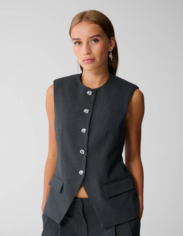 Gilet Donkergrijs SHOEBY WOMEN