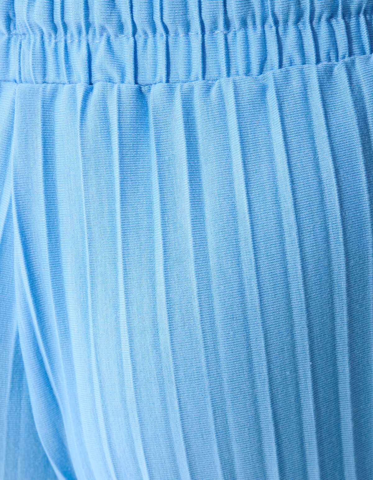Pliss&eacute; Wide Leg Broek Blauw SHOEBY GIRLS